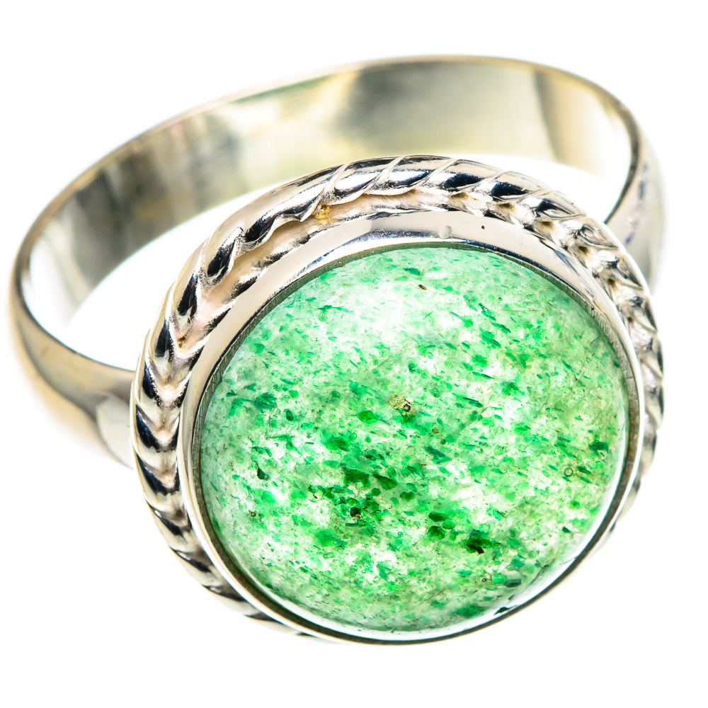Green Aventurine Rings handcrafted by Ana Silver Co - RING90002