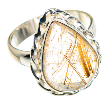 Rutilated Quartz Rings handcrafted by Ana Silver Co - RING90015