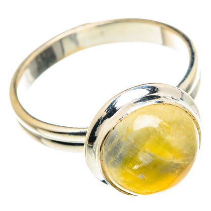 Yellow Moonstone Rings handcrafted by Ana Silver Co - RING90026 - Photo 2