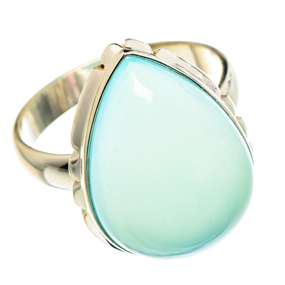 Aqua Chalcedony Rings handcrafted by Ana Silver Co - RING90028