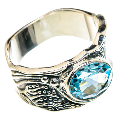 Blue Topaz Rings handcrafted by Ana Silver Co - RING90033