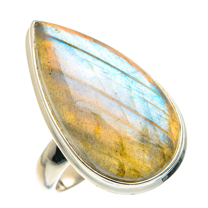 Labradorite Rings handcrafted by Ana Silver Co - RING90034