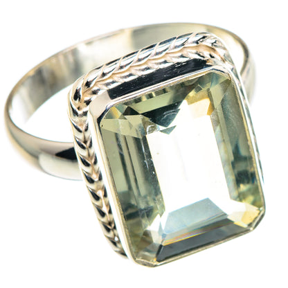 Green Amethyst Rings handcrafted by Ana Silver Co - RING90037