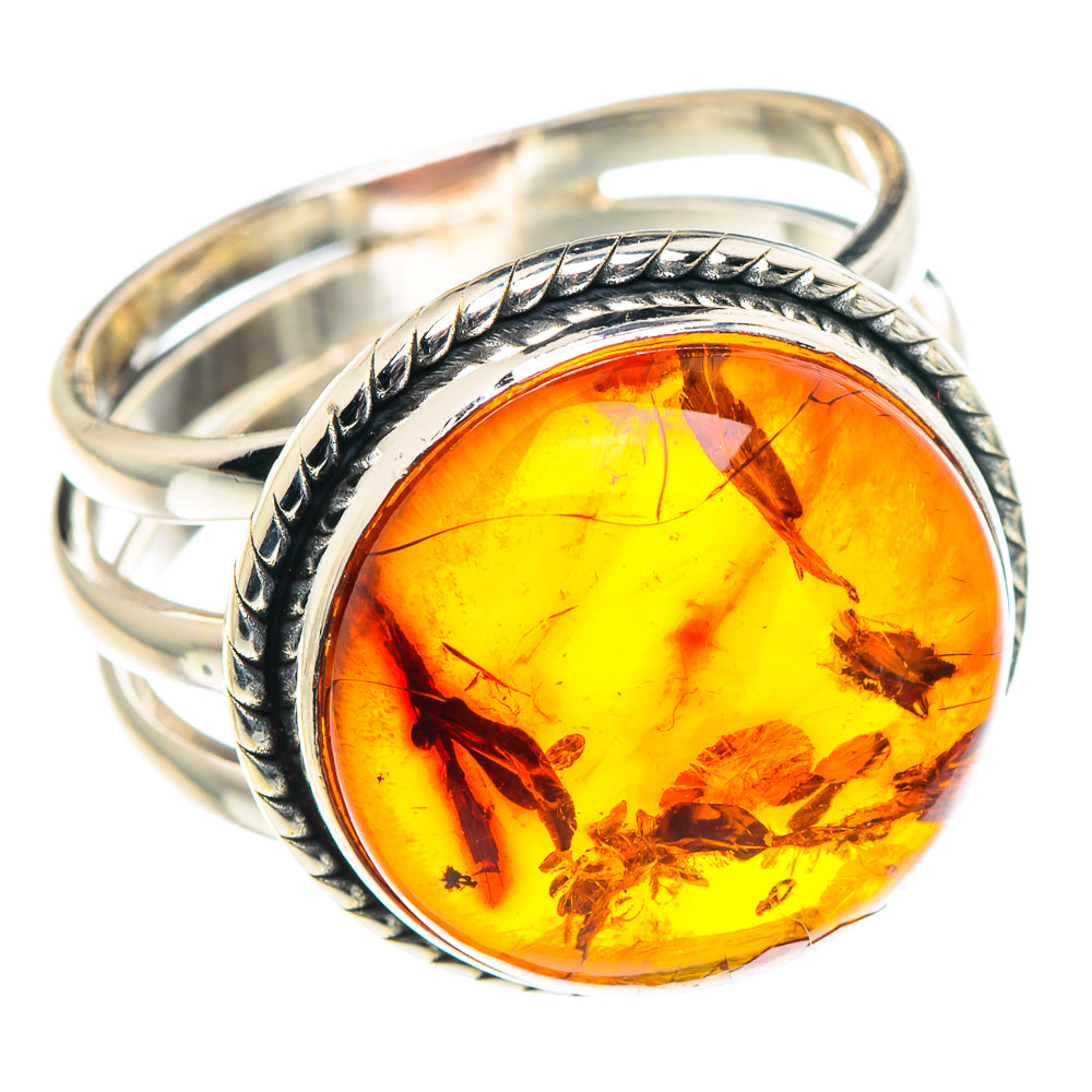 Baltic Amber Rings handcrafted by Ana Silver Co - RING90044