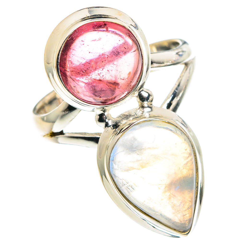Rainbow Moonstone Rings handcrafted by Ana Silver Co - RING90051