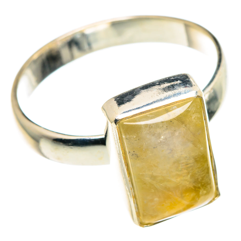 Yellow Moonstone Rings handcrafted by Ana Silver Co - RING90065