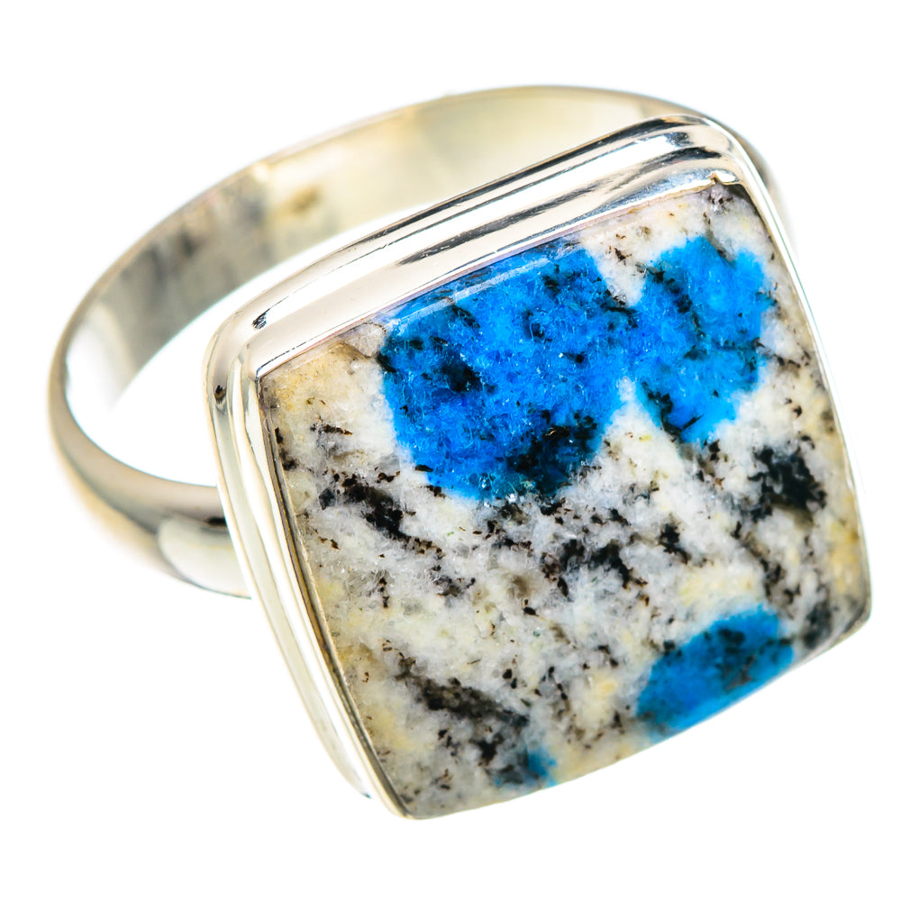 K2 Blue Azurite Rings handcrafted by Ana Silver Co - RING90067