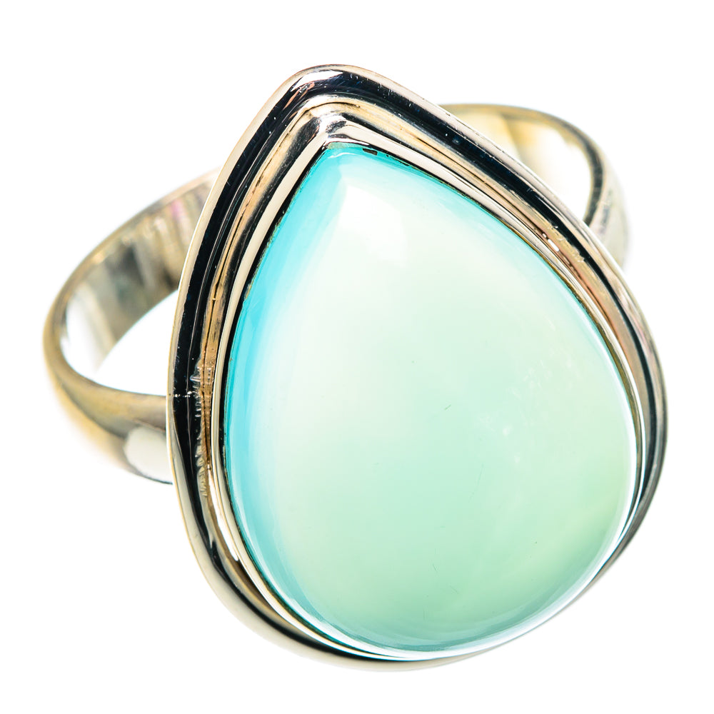 Aqua Chalcedony Rings handcrafted by Ana Silver Co - RING90069