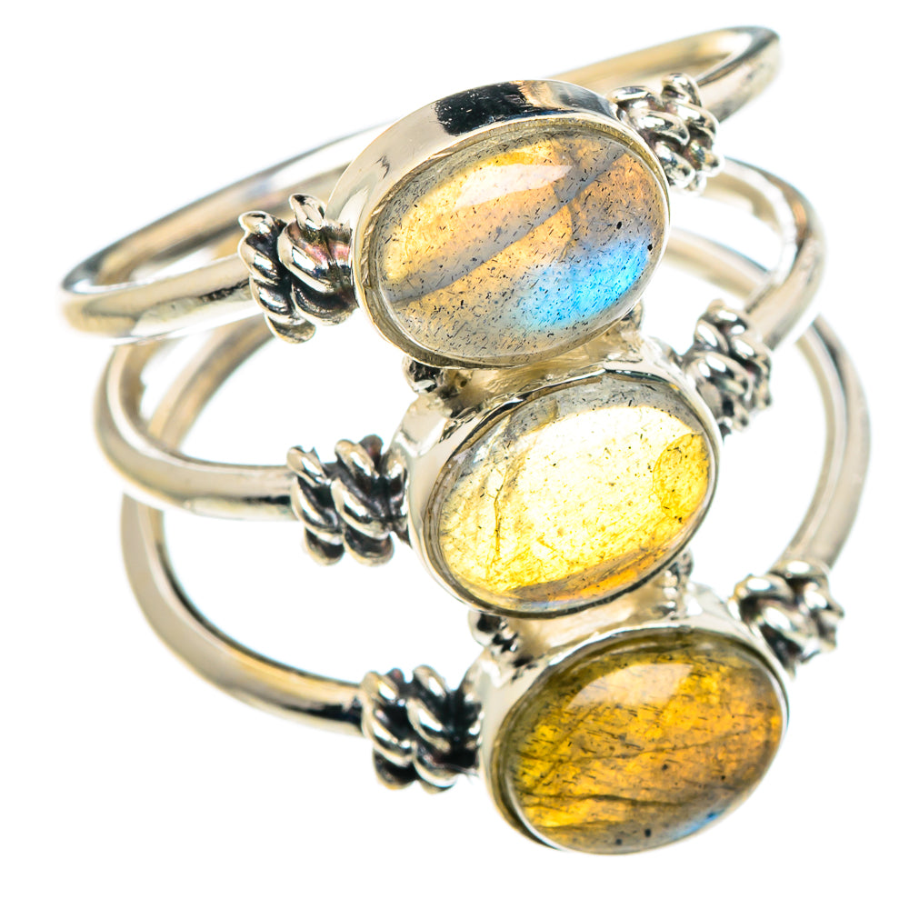 Labradorite Rings handcrafted by Ana Silver Co - RING90075