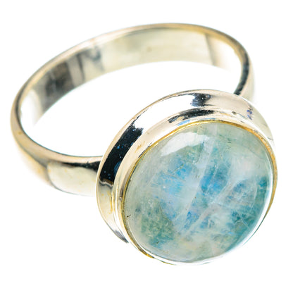 Rainbow Moonstone Rings handcrafted by Ana Silver Co - RING90076
