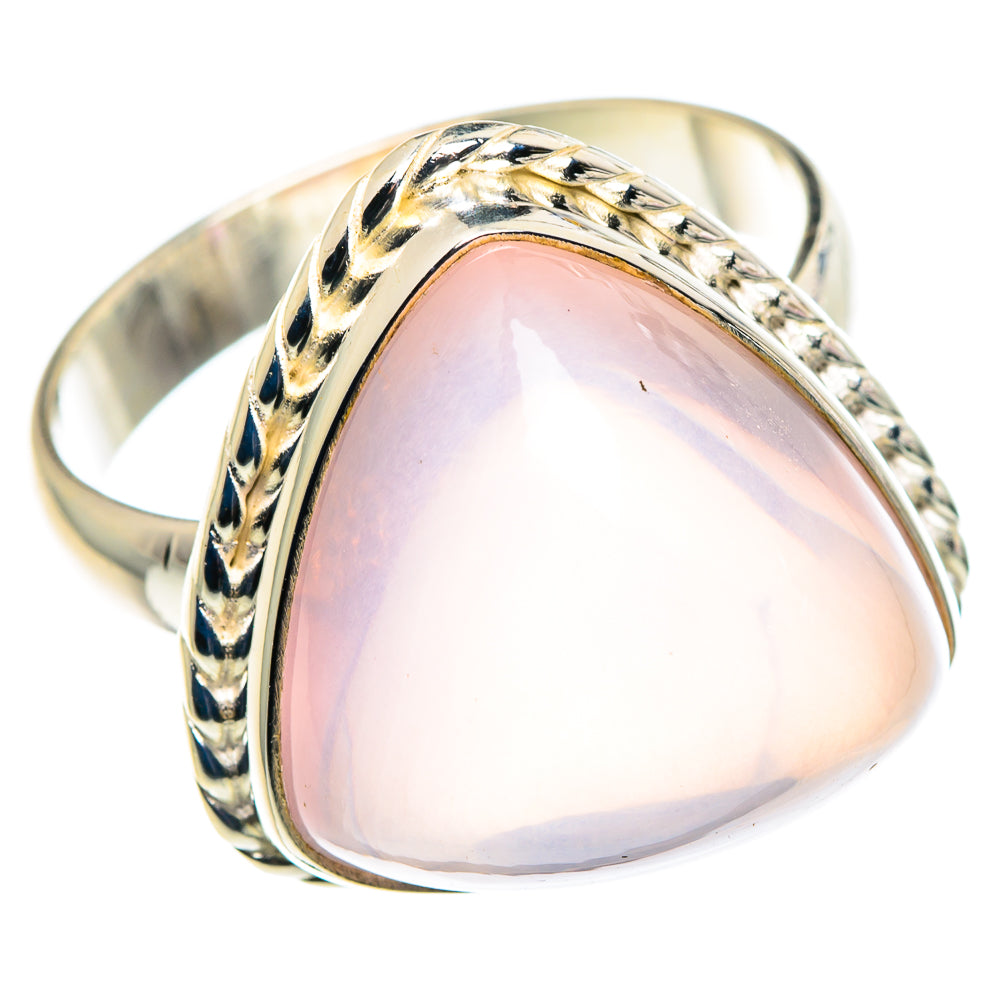 Rose Quartz Rings handcrafted by Ana Silver Co - RING90085