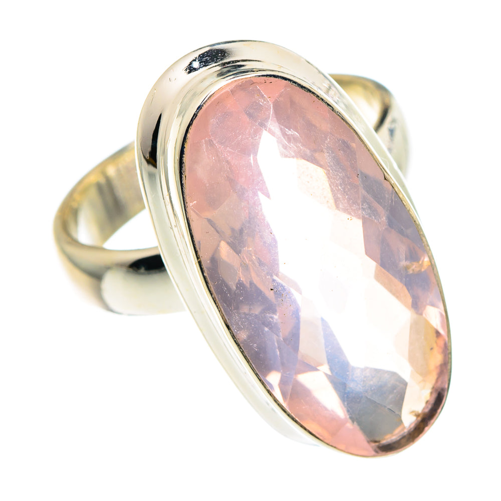 Rose Quartz Rings handcrafted by Ana Silver Co - RING90087