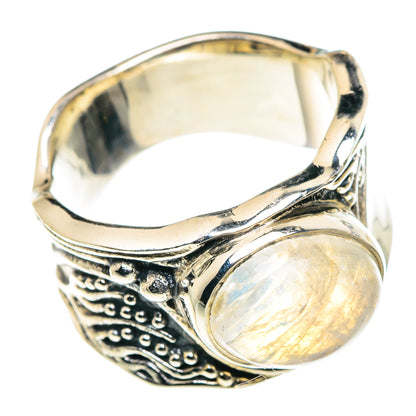 Rainbow Moonstone Rings handcrafted by Ana Silver Co - RING90094