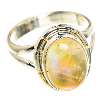 Yellow Moonstone Rings handcrafted by Ana Silver Co - RING90099