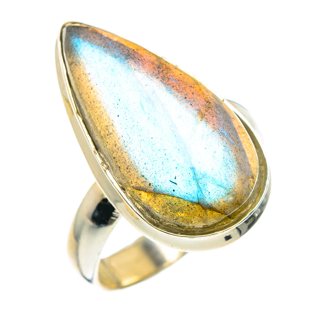 Labradorite Rings handcrafted by Ana Silver Co - RING90108