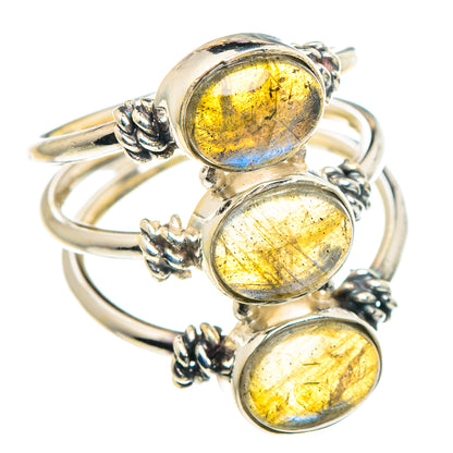 Labradorite Rings handcrafted by Ana Silver Co - RING90110