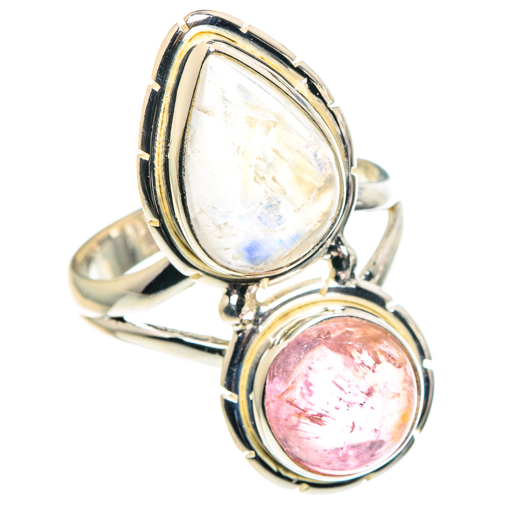 Rainbow Moonstone Rings handcrafted by Ana Silver Co - RING90120
