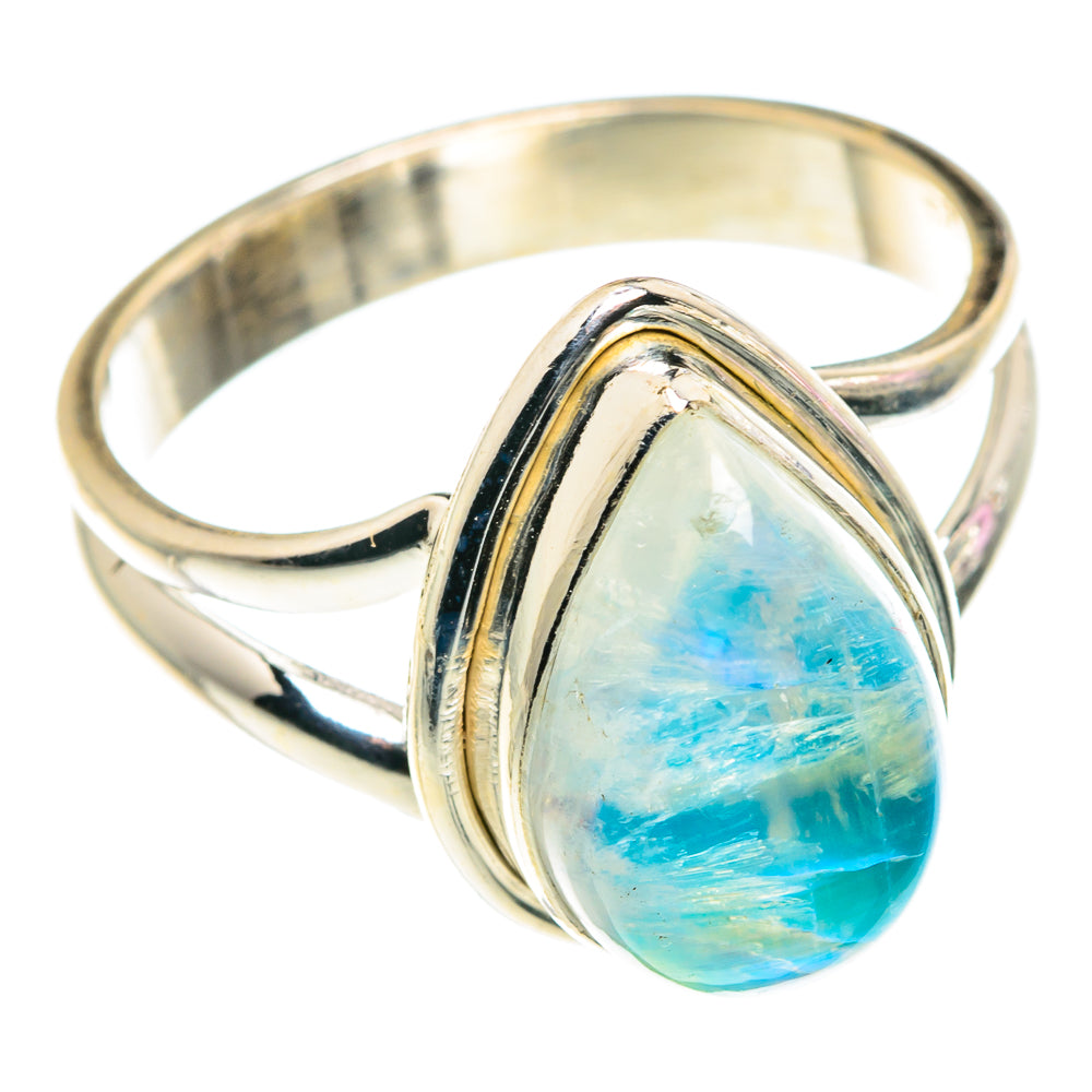 Rainbow Moonstone Rings handcrafted by Ana Silver Co - RING90144