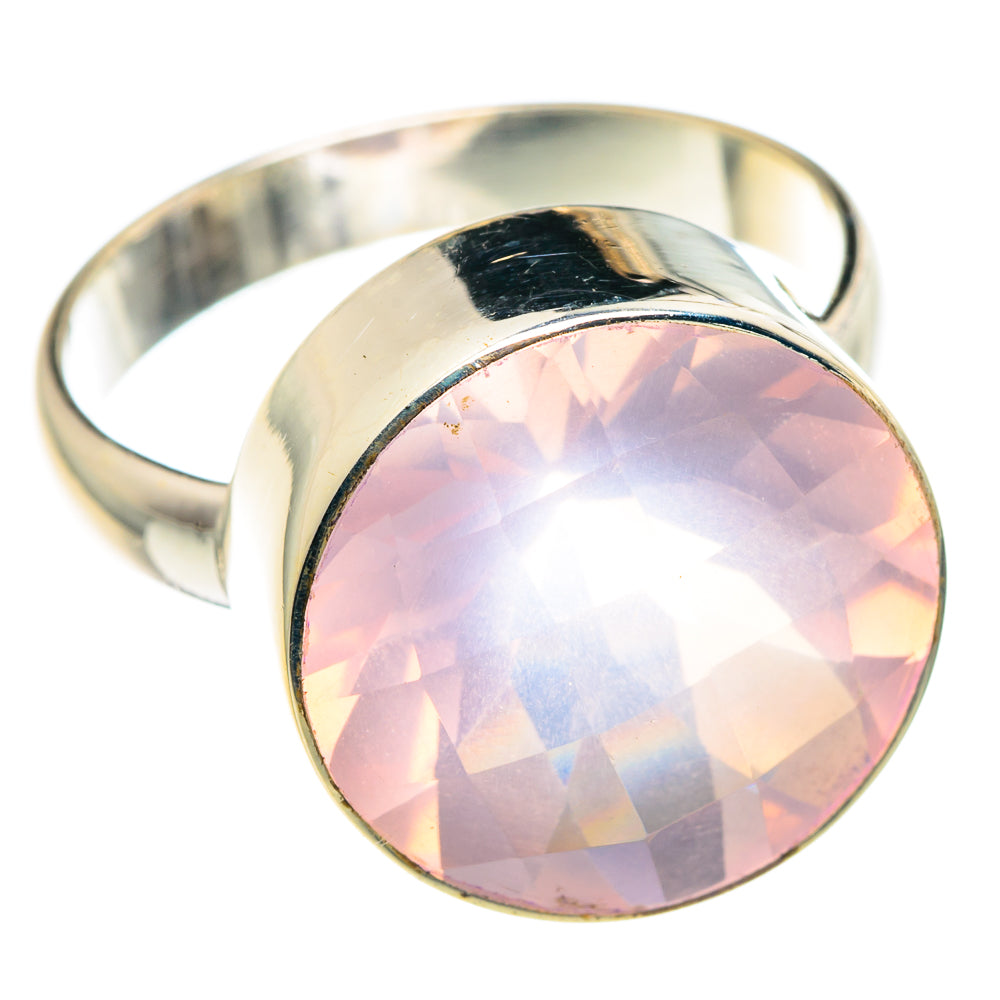 Rose Quartz Rings handcrafted by Ana Silver Co - RING90150