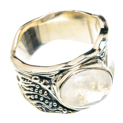 Rainbow Moonstone Rings handcrafted by Ana Silver Co - RING90159