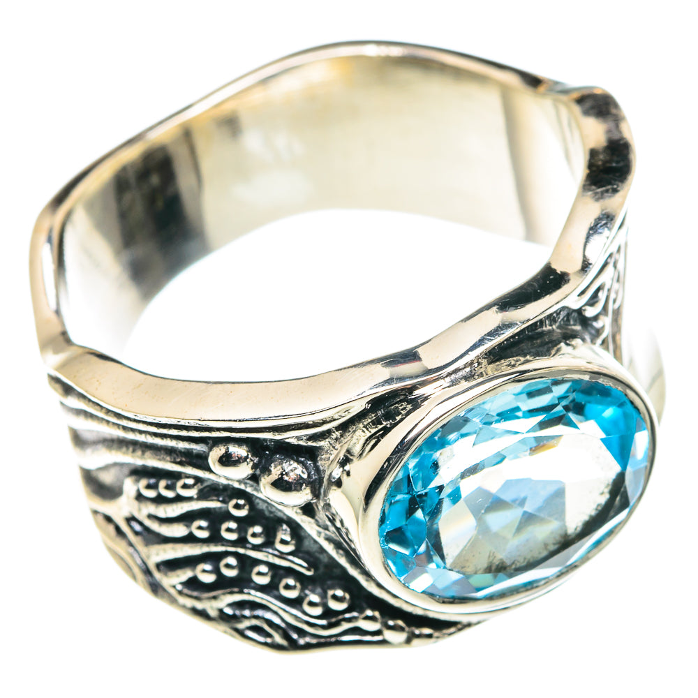Blue Topaz Rings handcrafted by Ana Silver Co - RING90168