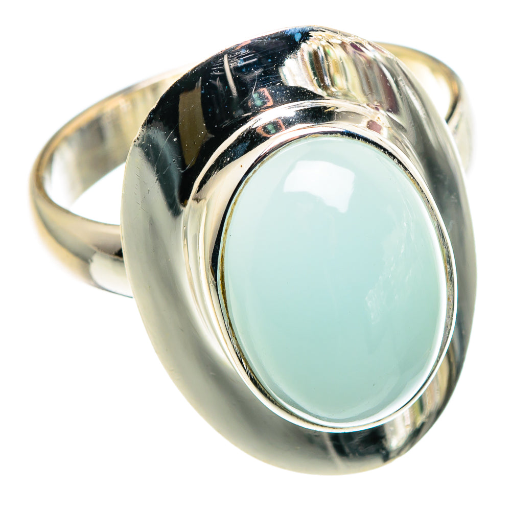 Aqua Chalcedony Rings handcrafted by Ana Silver Co - RING90170