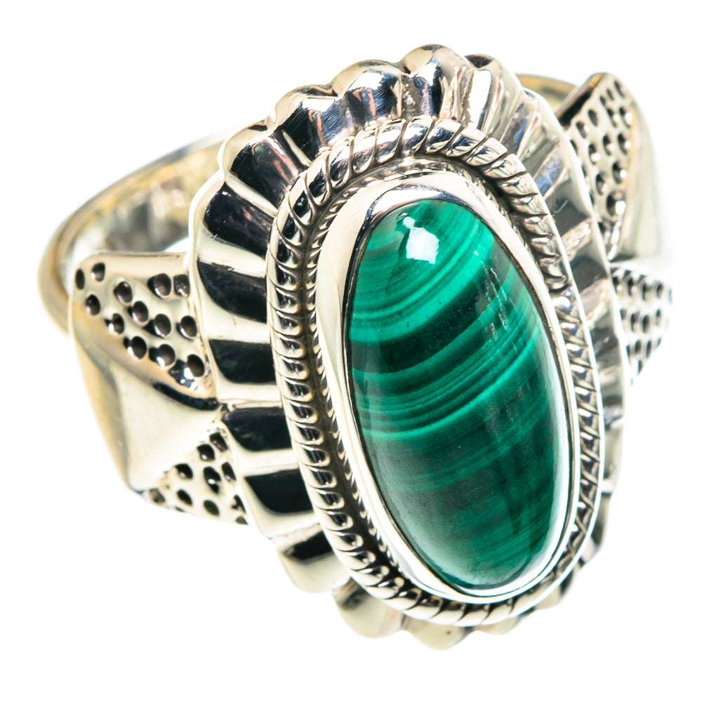 Malachite Rings handcrafted by Ana Silver Co - RING90174
