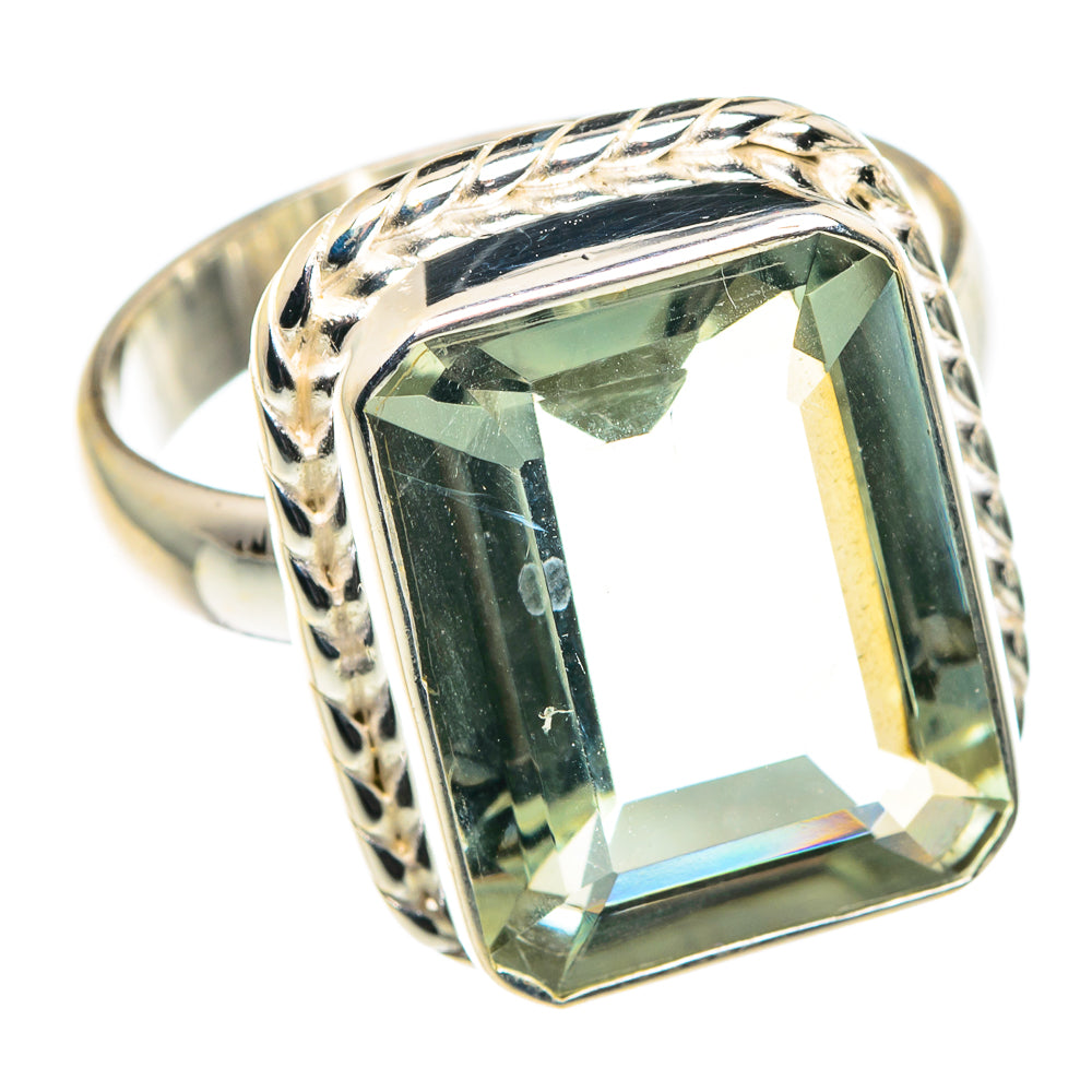 Green Amethyst Rings handcrafted by Ana Silver Co - RING90177