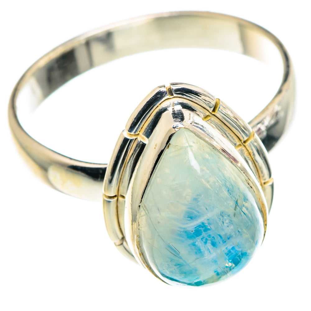 Rainbow Moonstone Rings handcrafted by Ana Silver Co - RING90178