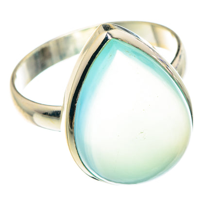 Aqua Chalcedony Rings handcrafted by Ana Silver Co - RING90196