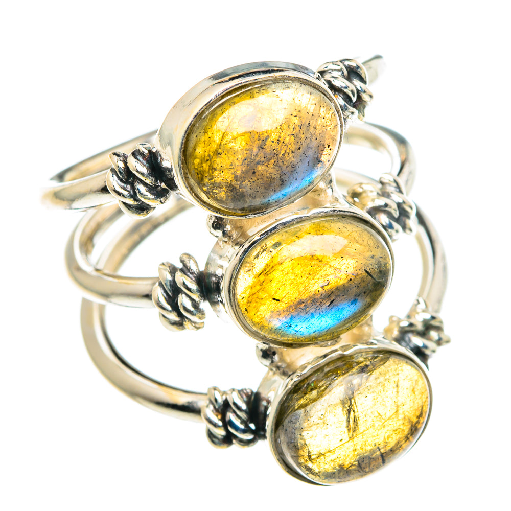 Labradorite Rings handcrafted by Ana Silver Co - RING90198