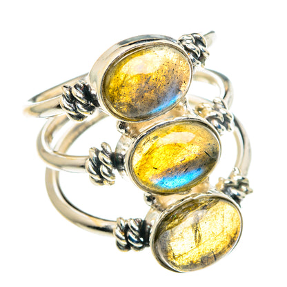 Labradorite Rings handcrafted by Ana Silver Co - RING90198