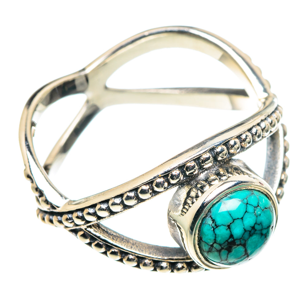 Tibetan Turquoise Rings handcrafted by Ana Silver Co - RING90203