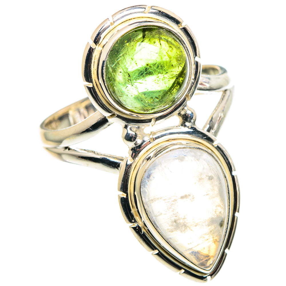 Rainbow Moonstone Rings handcrafted by Ana Silver Co - RING90207