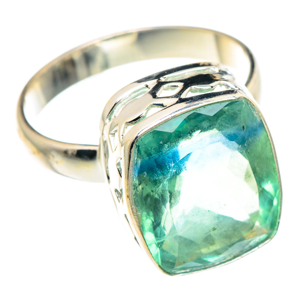 Blue Fluorite Rings handcrafted by Ana Silver Co - RING90208