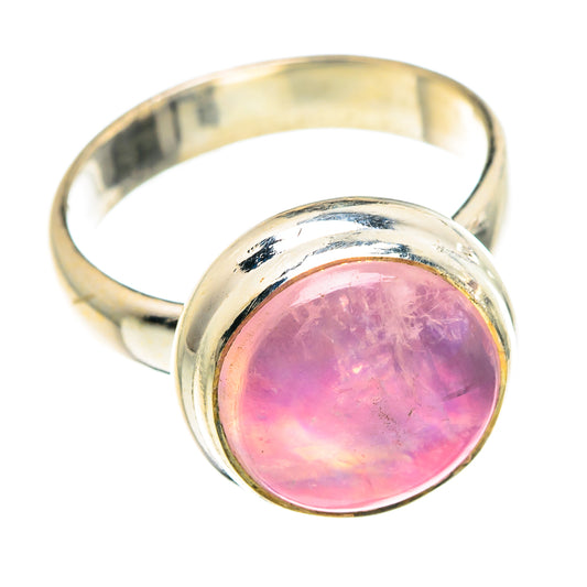 Pink Moonstone Rings handcrafted by Ana Silver Co - RING90214