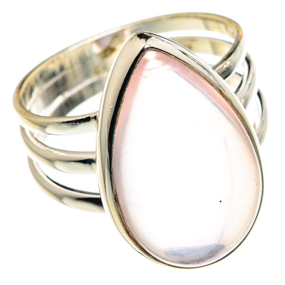 Rose Quartz Rings handcrafted by Ana Silver Co - RING90215