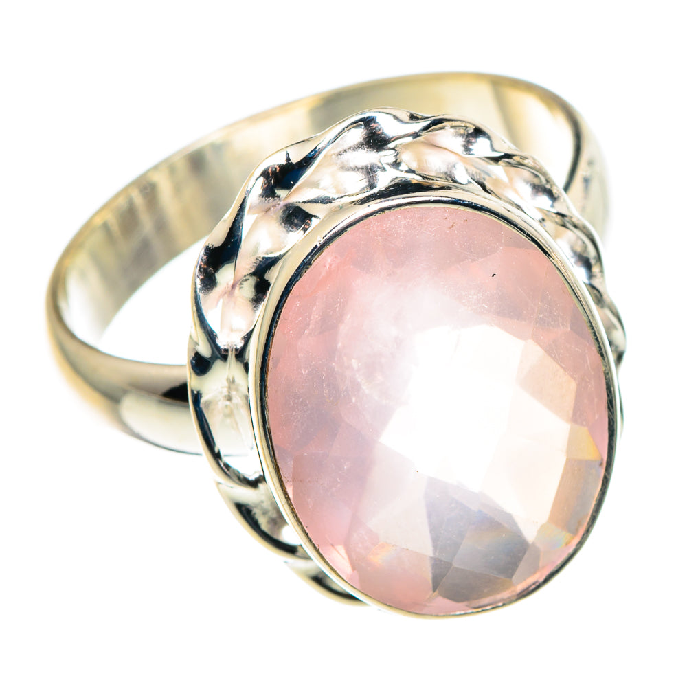 Rose Quartz Rings handcrafted by Ana Silver Co - RING90217