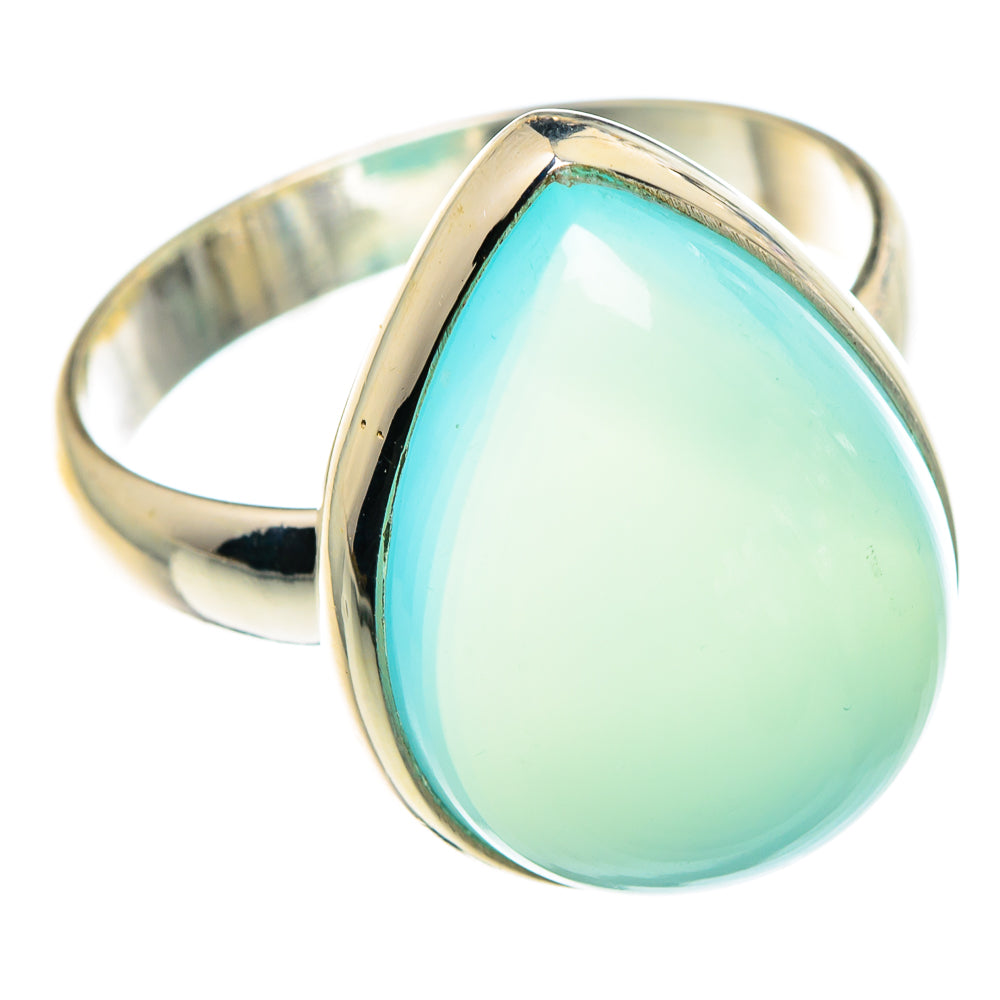 Aqua Chalcedony Rings handcrafted by Ana Silver Co - RING90237