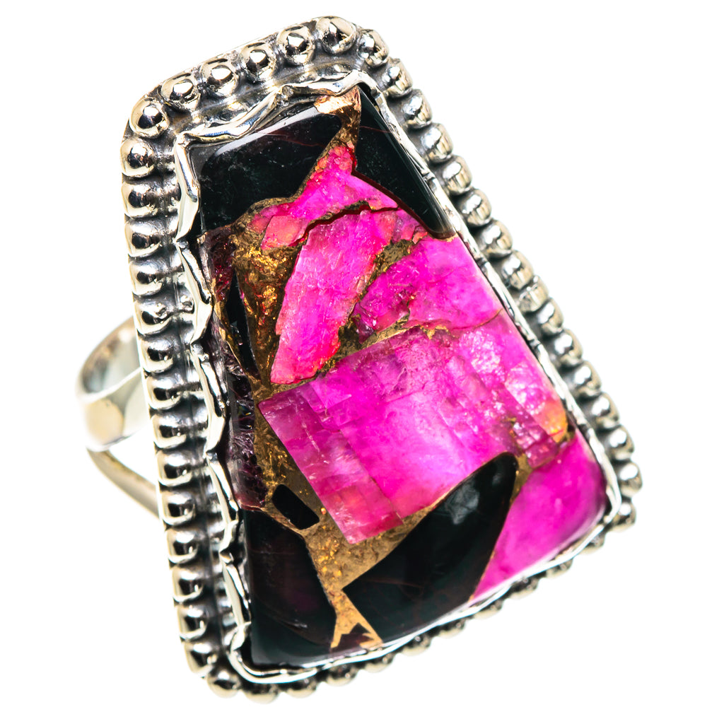 Purple Copper Composite Turquoise Rings handcrafted by Ana Silver Co - RING90259