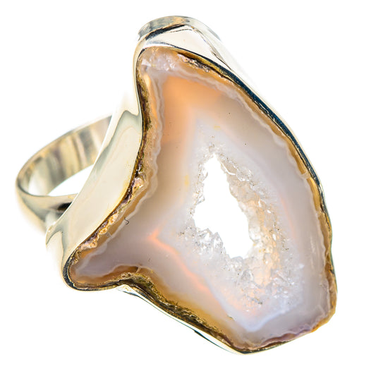 White Geode Slice Rings handcrafted by Ana Silver Co - RING90270