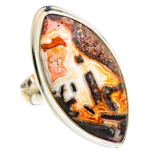 Crazy Lace Agate Rings handcrafted by Ana Silver Co - RING90293