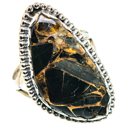 Black Copper Onyx Rings handcrafted by Ana Silver Co - RING90306