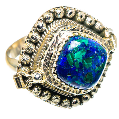 Azurite Malachite Rings handcrafted by Ana Silver Co - RING90311