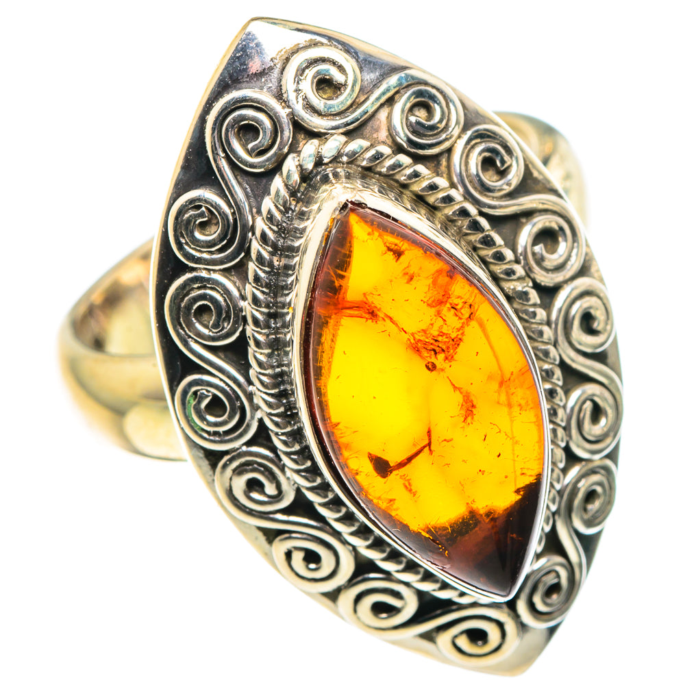Baltic Amber Rings handcrafted by Ana Silver Co - RING90315