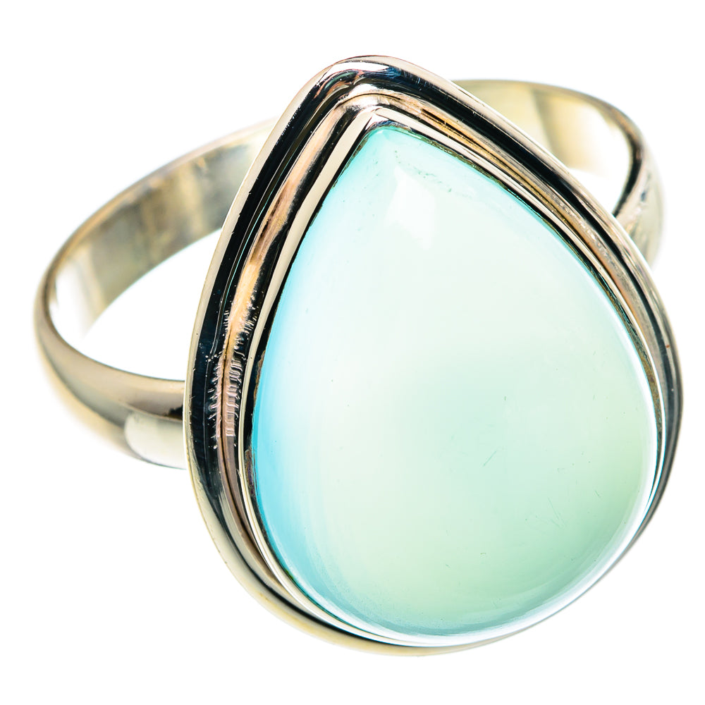 Aqua Chalcedony Rings handcrafted by Ana Silver Co - RING90316