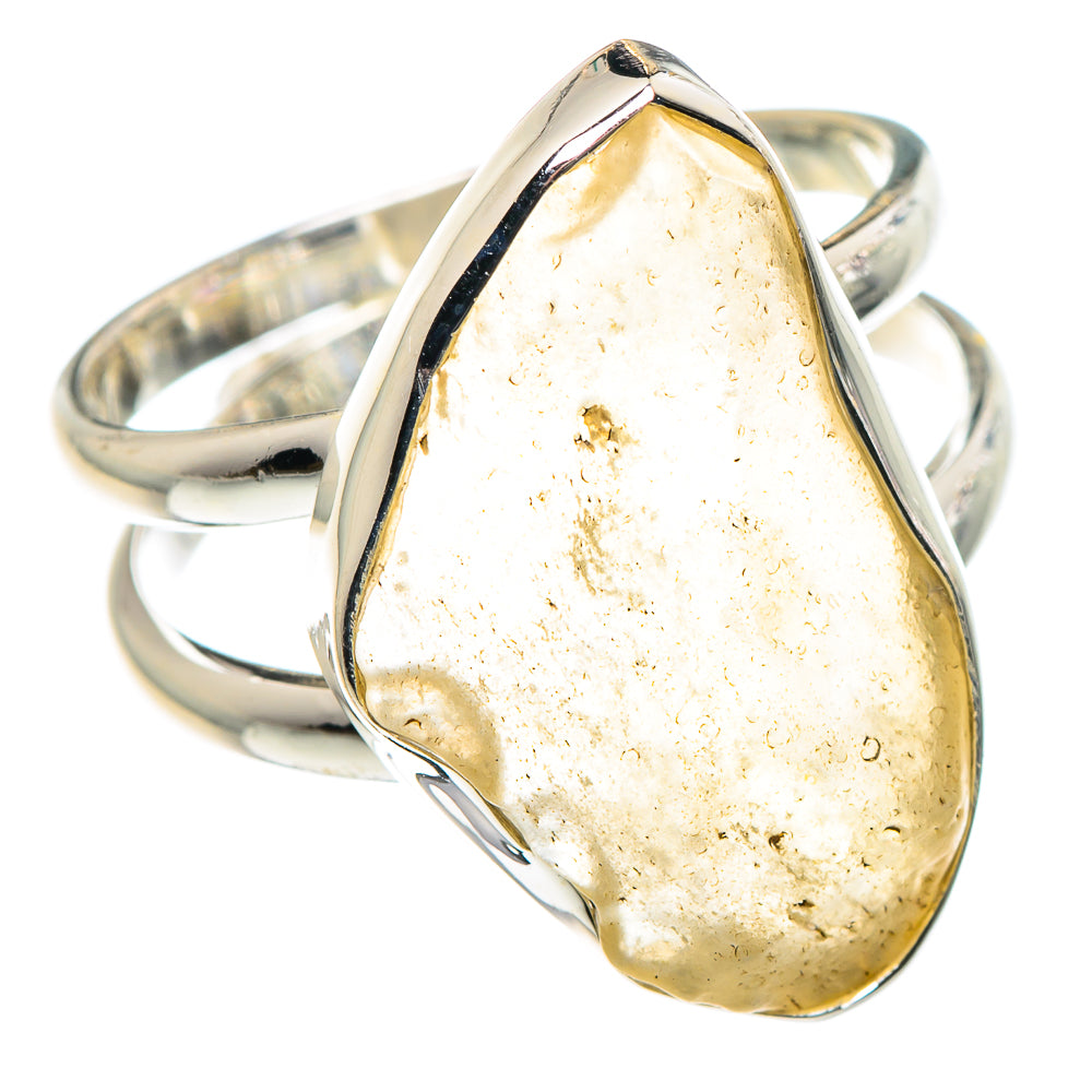 Libyan Desert Glass Rings handcrafted by Ana Silver Co - RING90328 - Photo 2