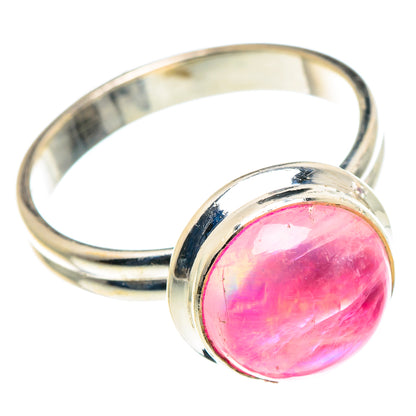 Pink Moonstone Rings handcrafted by Ana Silver Co - RING90330