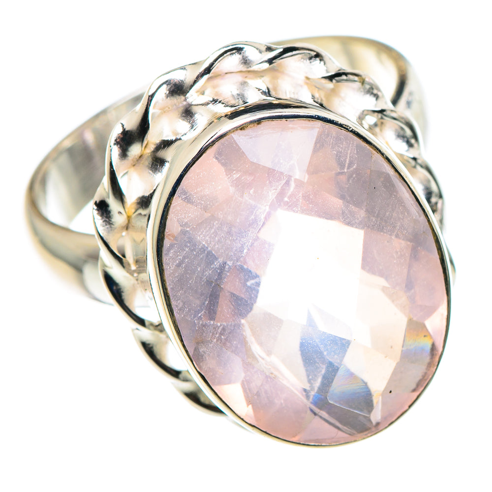 Rose Quartz Rings handcrafted by Ana Silver Co - RING90331
