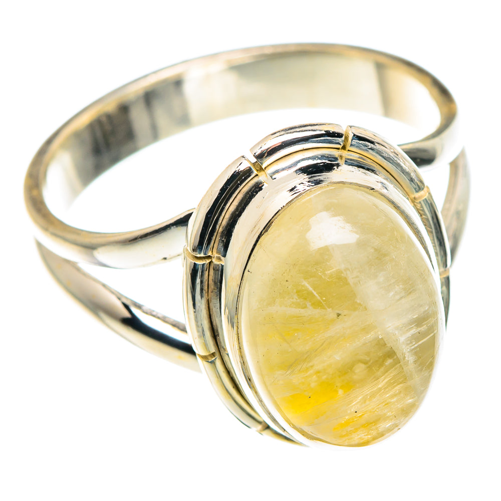 Yellow Moonstone Rings handcrafted by Ana Silver Co - RING90346